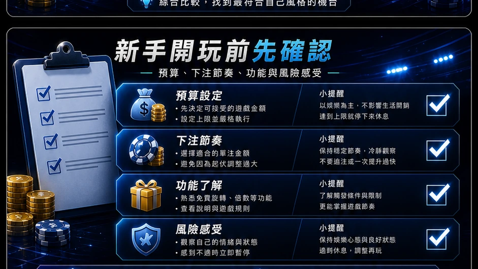 新手開玩前先確認