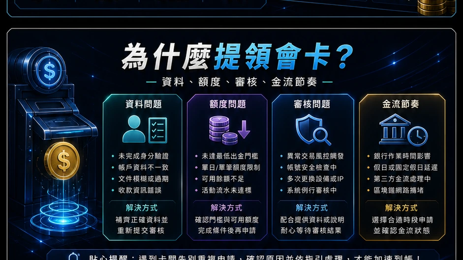 為什麼提領會卡？