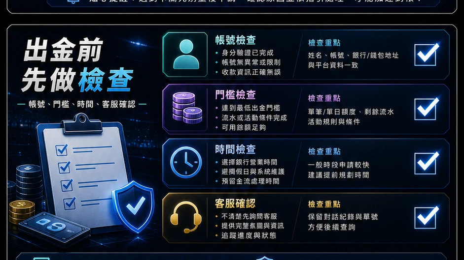 出金前先做檢查