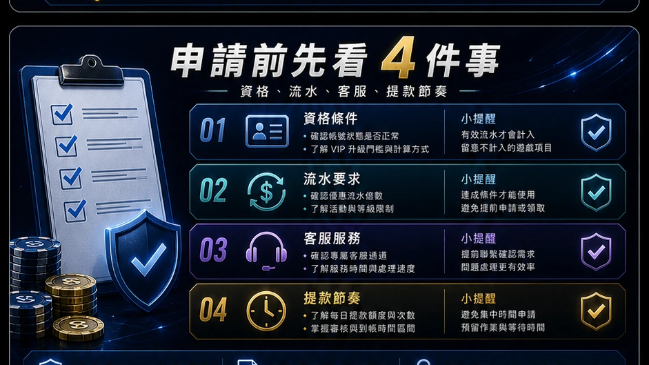 申請前先看 4 件事