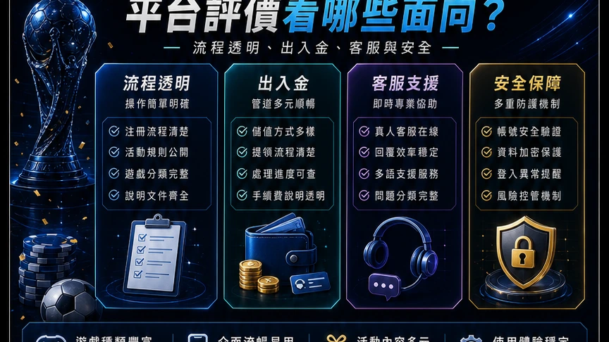 平台評價看哪些面向？