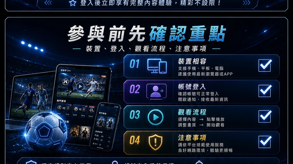 參與前先確認重點