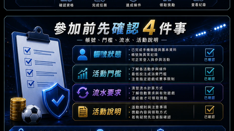 參加前先確認 4 件事
