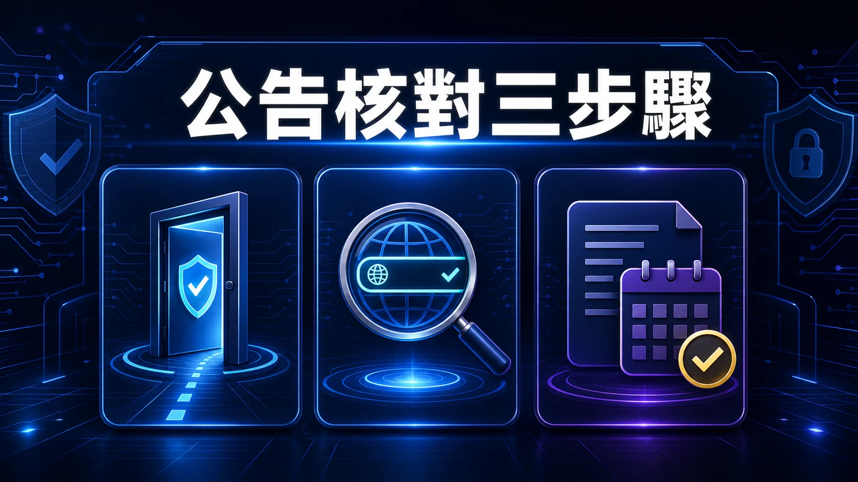 GoFun 公告從官方入口、網址與規則版本三步核對的流程圖