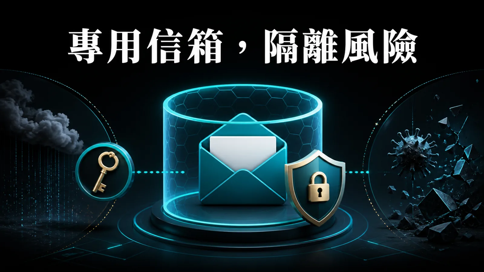 專用 Email 隔離釣魚與帳號復原風險的資訊圖