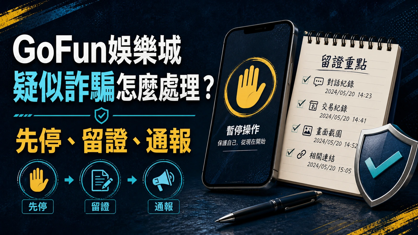 娛樂城疑似詐騙事件先停止操作與保存資料的處理封面