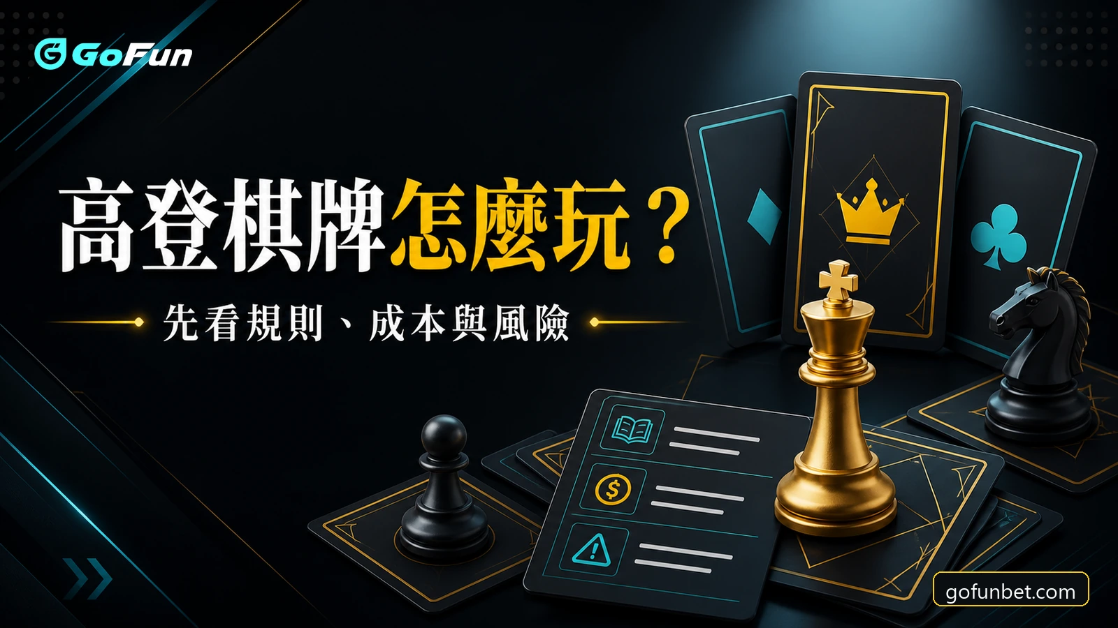 GoFun娛樂高登棋牌規則與風險檢查的深色資訊封面