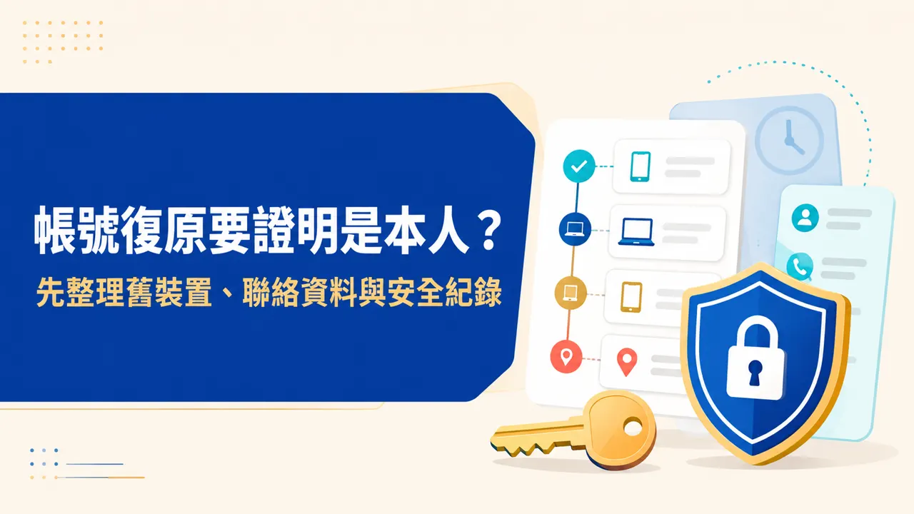 GoFun 帳號復原證據清單,整理舊裝置與聯絡資料