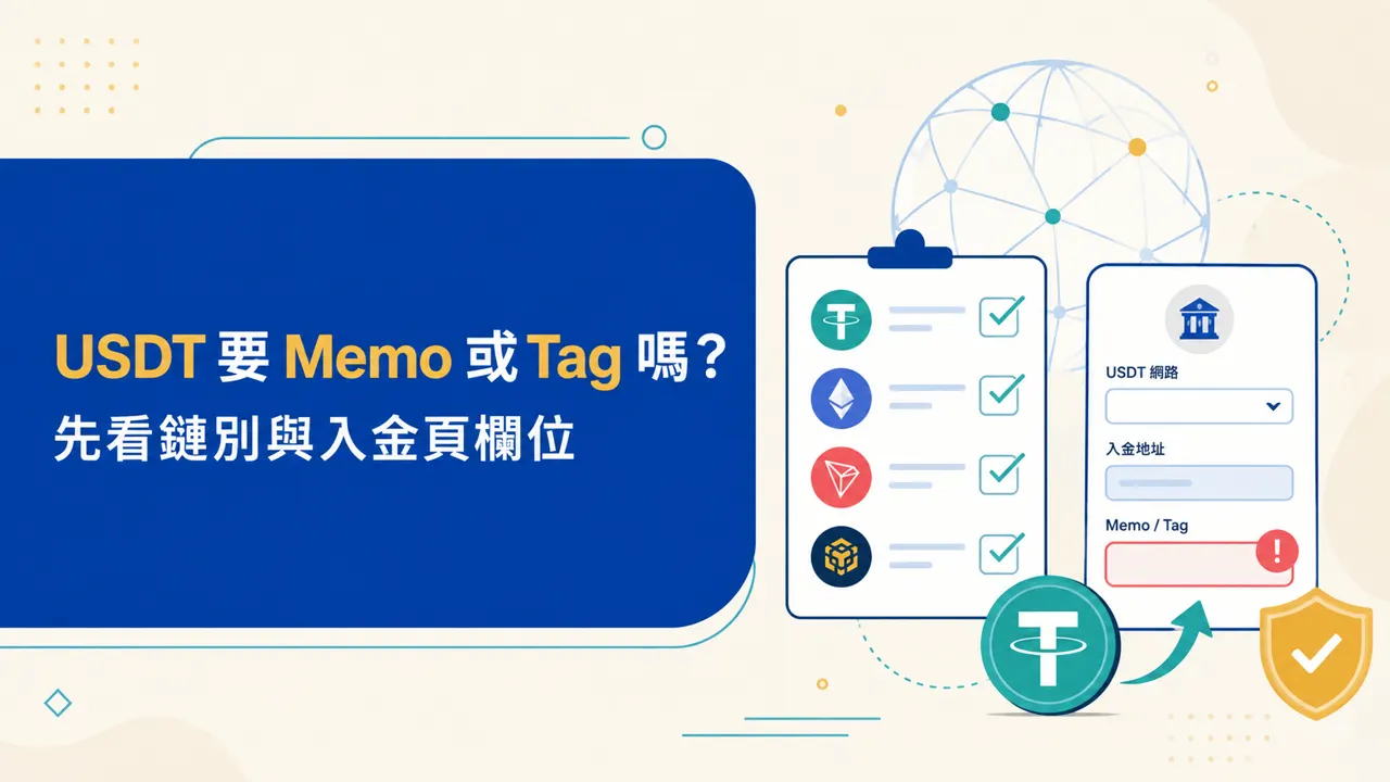 GoFun USDT Memo Tag 欄位核對，查看鏈別與入金頁
