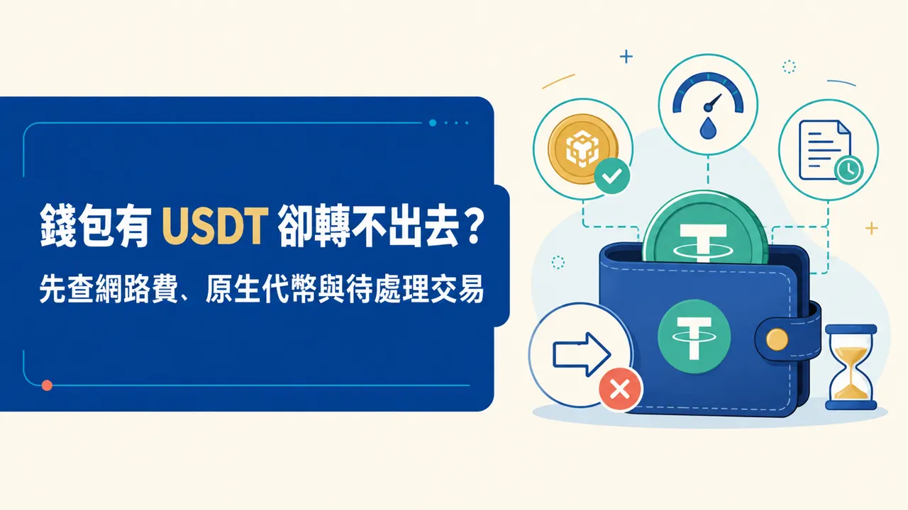 GoFun USDT 轉不出去，檢查網路費與原生代幣