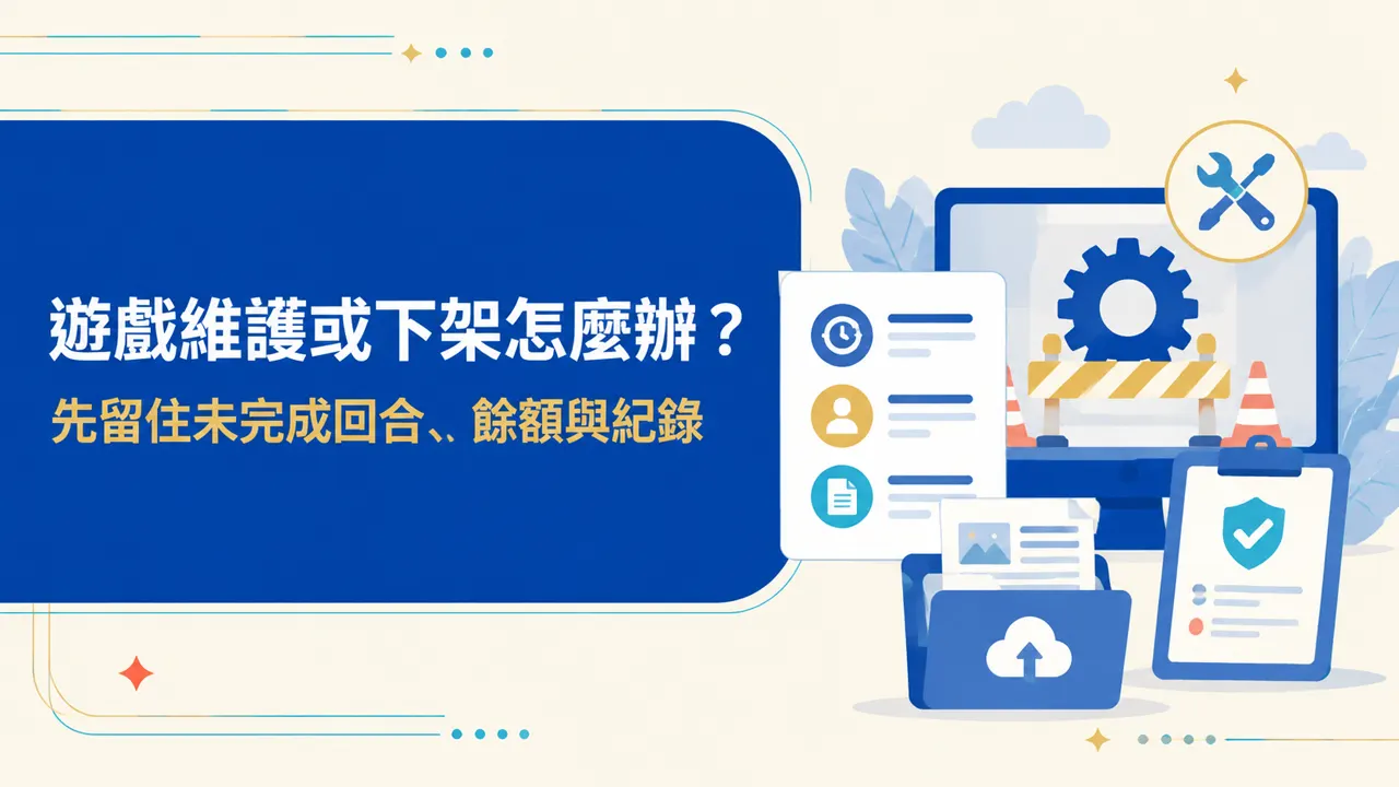 GoFun 遊戲維護下架查核，保存未完成回合與餘額紀錄