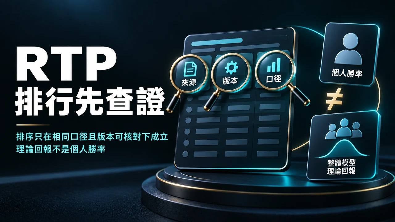 RTP排行先查證:來源、版本、口徑、日期、非個人勝率