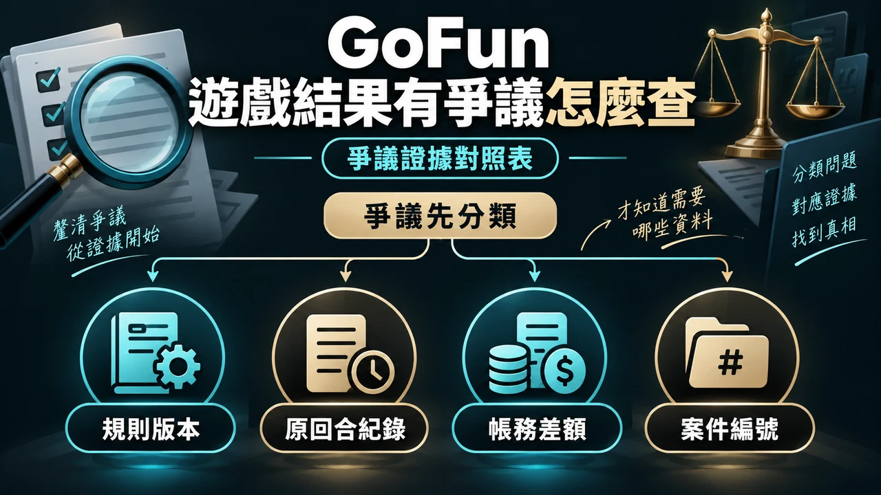GoFun 遊戲結果有爭議怎麼查:規則版本、原回合紀錄、帳務差額、案件編號