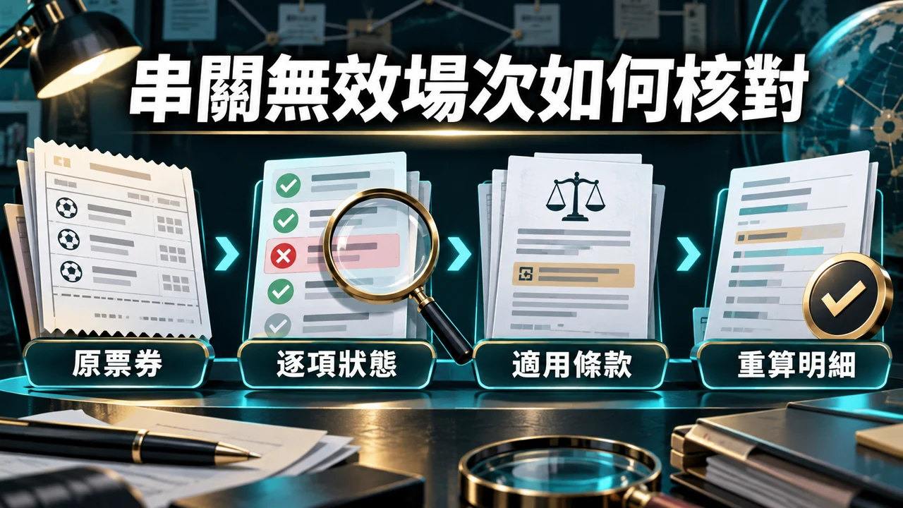 GoFun 串關有一場無效怎麼核對？原票券、單項狀態與重算紀錄